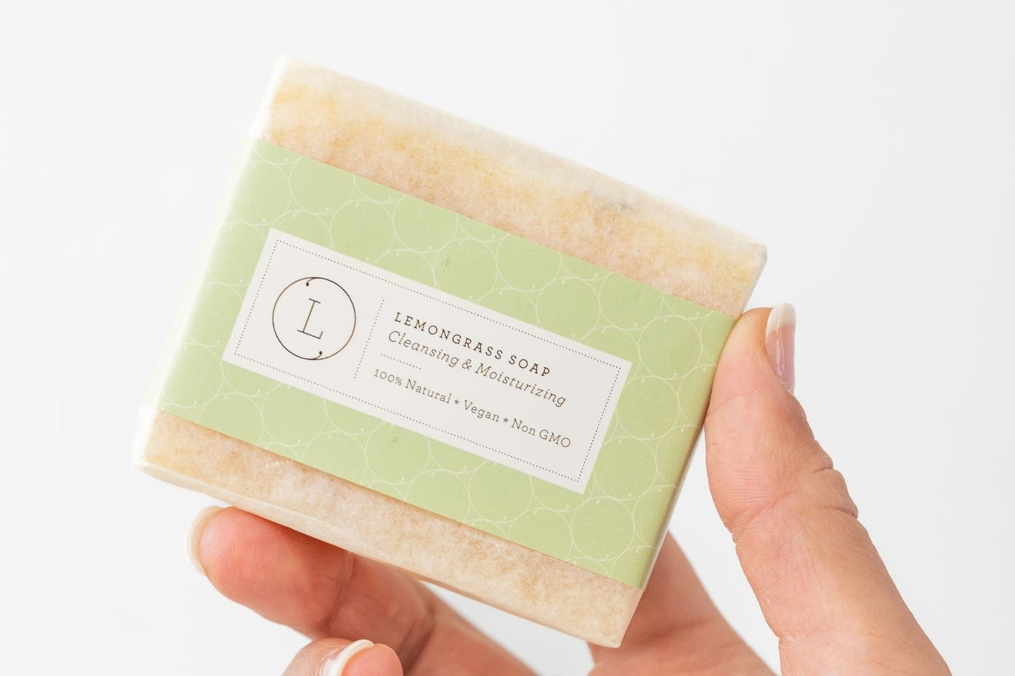 2 x Lemongrass Natural Soap Bar, Handmade Body Soap Gift